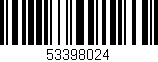 Código de barras (EAN, GTIN, SKU, ISBN): '53398024'