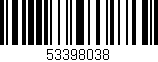 Código de barras (EAN, GTIN, SKU, ISBN): '53398038'