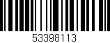 Código de barras (EAN, GTIN, SKU, ISBN): '53398113'