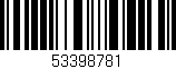 Código de barras (EAN, GTIN, SKU, ISBN): '53398781'