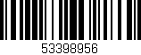 Código de barras (EAN, GTIN, SKU, ISBN): '53398956'