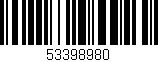 Código de barras (EAN, GTIN, SKU, ISBN): '53398980'