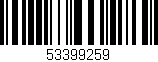 Código de barras (EAN, GTIN, SKU, ISBN): '53399259'