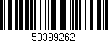 Código de barras (EAN, GTIN, SKU, ISBN): '53399262'