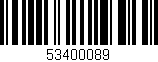 Código de barras (EAN, GTIN, SKU, ISBN): '53400089'