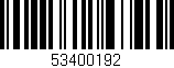 Código de barras (EAN, GTIN, SKU, ISBN): '53400192'