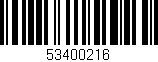 Código de barras (EAN, GTIN, SKU, ISBN): '53400216'