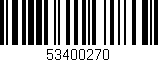 Código de barras (EAN, GTIN, SKU, ISBN): '53400270'