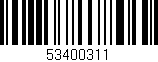 Código de barras (EAN, GTIN, SKU, ISBN): '53400311'