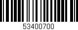 Código de barras (EAN, GTIN, SKU, ISBN): '53400700'
