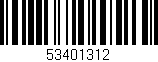 Código de barras (EAN, GTIN, SKU, ISBN): '53401312'