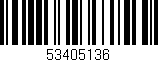 Código de barras (EAN, GTIN, SKU, ISBN): '53405136'