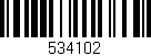 Código de barras (EAN, GTIN, SKU, ISBN): '534102'