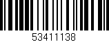 Código de barras (EAN, GTIN, SKU, ISBN): '53411138'
