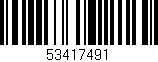 Código de barras (EAN, GTIN, SKU, ISBN): '53417491'