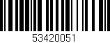 Código de barras (EAN, GTIN, SKU, ISBN): '53420051'