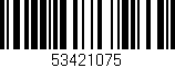 Código de barras (EAN, GTIN, SKU, ISBN): '53421075'