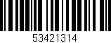 Código de barras (EAN, GTIN, SKU, ISBN): '53421314'