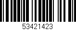 Código de barras (EAN, GTIN, SKU, ISBN): '53421423'