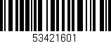 Código de barras (EAN, GTIN, SKU, ISBN): '53421601'