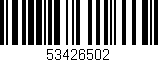 Código de barras (EAN, GTIN, SKU, ISBN): '53426502'