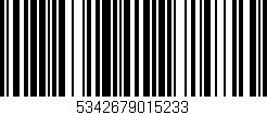 Código de barras (EAN, GTIN, SKU, ISBN): '5342679015233'