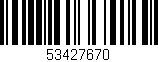 Código de barras (EAN, GTIN, SKU, ISBN): '53427670'
