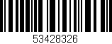 Código de barras (EAN, GTIN, SKU, ISBN): '53428326'