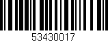 Código de barras (EAN, GTIN, SKU, ISBN): '53430017'