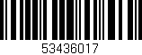 Código de barras (EAN, GTIN, SKU, ISBN): '53436017'