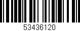 Código de barras (EAN, GTIN, SKU, ISBN): '53436120'