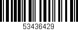 Código de barras (EAN, GTIN, SKU, ISBN): '53436429'