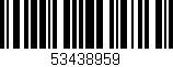 Código de barras (EAN, GTIN, SKU, ISBN): '53438959'