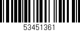 Código de barras (EAN, GTIN, SKU, ISBN): '53451361'