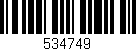 Código de barras (EAN, GTIN, SKU, ISBN): '534749'