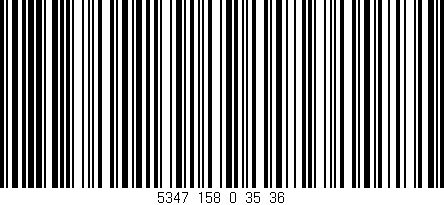 Código de barras (EAN, GTIN, SKU, ISBN): '5347_158_0_35/36'