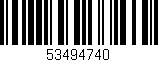 Código de barras (EAN, GTIN, SKU, ISBN): '53494740'
