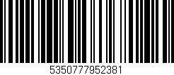Código de barras (EAN, GTIN, SKU, ISBN): '5350777952381'
