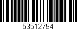 Código de barras (EAN, GTIN, SKU, ISBN): '53512794'