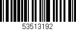 Código de barras (EAN, GTIN, SKU, ISBN): '53513192'