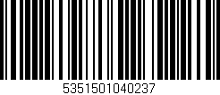 Código de barras (EAN, GTIN, SKU, ISBN): '5351501040237'