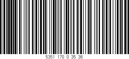 Código de barras (EAN, GTIN, SKU, ISBN): '5351_170_0_35/36'