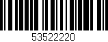Código de barras (EAN, GTIN, SKU, ISBN): '53522220'