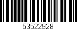 Código de barras (EAN, GTIN, SKU, ISBN): '53522928'