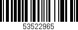 Código de barras (EAN, GTIN, SKU, ISBN): '53522965'