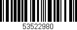 Código de barras (EAN, GTIN, SKU, ISBN): '53522980'