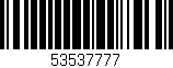 Código de barras (EAN, GTIN, SKU, ISBN): '53537777'