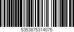 Código de barras (EAN, GTIN, SKU, ISBN): '5353875314075'