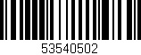 Código de barras (EAN, GTIN, SKU, ISBN): '53540502'