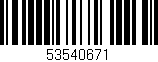 Código de barras (EAN, GTIN, SKU, ISBN): '53540671'